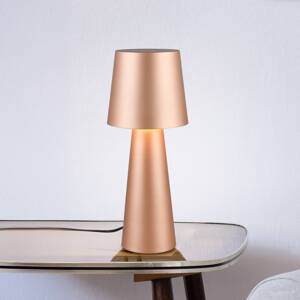 Núbijská stolová lampa, hnedá, výška 40 cm, kov, E27