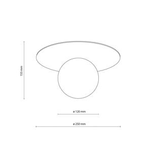 Stropné svietidlo Pixie, sivé, Ø 25 cm, oceľ/plast