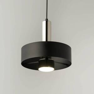 Závesné svietidlo Rif Lux, čierna/strieborná, Ø 25 cm, oceľ