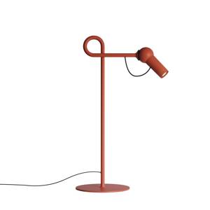 kdln Stolová LED lampa Bird, červená, 48 cm, kov, stmievateľná