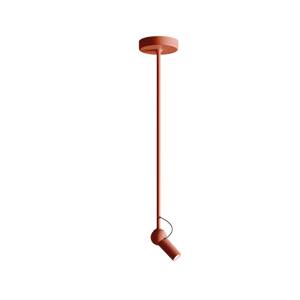 kdln Stropné LED svetlo Bird, tehlovo červené, Ø 11 cm, kov