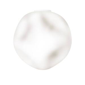 Foscarini Hoba Grande stropné svietidlo, Ø 36 cm, biele, sklo