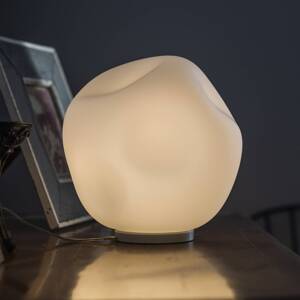 Stolná lampa Foscarini Hoba Midi, Ø 19 cm, zapínanie/vypínanie, sklo