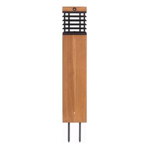 Les Jardins LED solárne cestné svetlo Tekura, teak/šedá, 75 cm