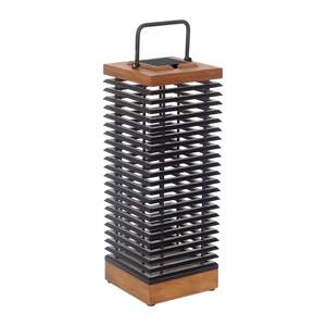 Les Jardins LED solárna lampa Tekura, teak/šedá, 66 cm
