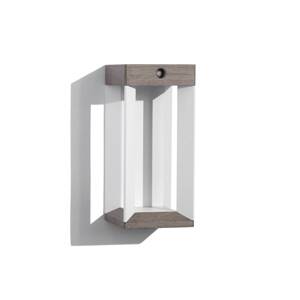 Les Jardins LED solárne nástenné svietidlo Teckalu, sivá/biela, 33 cm