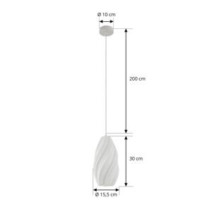 Lindby závesné svietidlo Nuvia, Ø 15,5 cm, biele, otočné