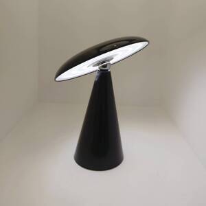 Nabíjateľná stolová lampa Beacon LED Kinoko, čierna, IP44, výška 27 cm