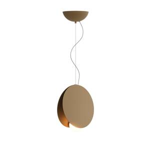 Fabbian Akoya závesná lampa, bronzová, Ø30cm, 3000K, 1-10Vstmievateľná