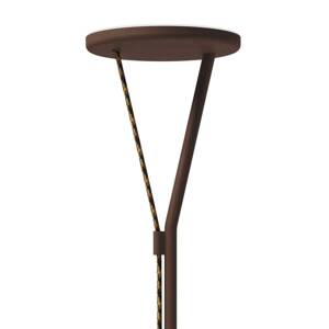 Fabbian LED stojacia lampa Rio, corten, stmievateľná, 3000K, kov