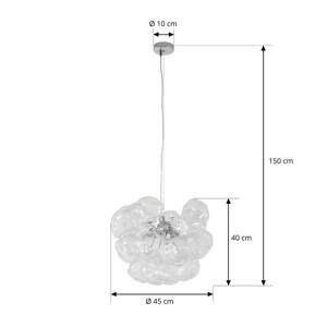 Lucande závesné svietidlo Diborah, číre, Ø 43 cm, sklo, G9