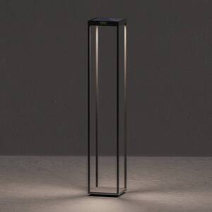 KLEWE LED solárna lampa RADIA MEGA, antracitová, 110 cm, hliník IP65