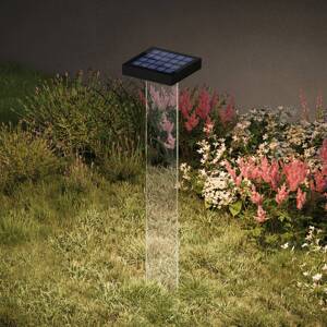 KLEWE LED solárne svetlo Scotty, číre/antracitové, 60 cm, IP65