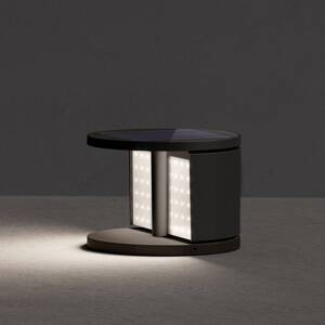KLEWE LED solárne záhradné svetlo SWING, antracit, Ø 20 cm IP65
