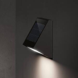 KLEWE LED solárne nástenné svietidlo ECOSTEP, antracit, 17 cm, IP65