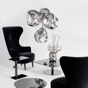 Tom Dixon LED luster Melt Chandelier, chrómová farba