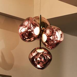 Tom Dixon LED závesné svietidlo Melt Chandelier Mini, medená farba
