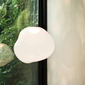 Tom Dixon LED závesné svietidlo Melt, Ø 50 cm, opálová/strieborná
