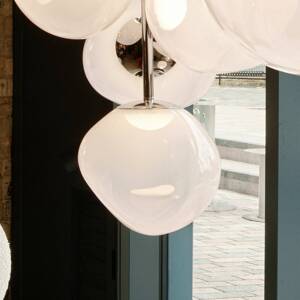 Tom Dixon, LED závesné svietidlo Melt, Ø 28 cm, opálová/strieborná