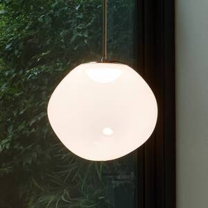 Tom Dixon LED závesné svietidlo Melt, Ø 50 cm, opálová/zlatá farba