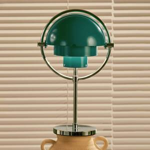 Gubi Stolová lampa Multi-Lite, chróm/modrozelená, V 30 cm