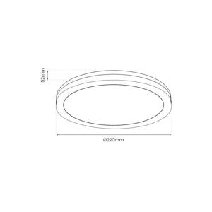 Stropné LED svetlo Marlon, Ø 22 cm, čierne, plast, IP54