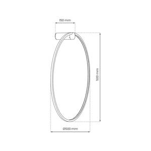 LED nástenné svetlo Saturno, zlaté, Ø 50 cm, kov, 4 000 K