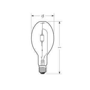 RADIUM Halogénová výbojka E40 1000W HRI-E NSC/C číra
