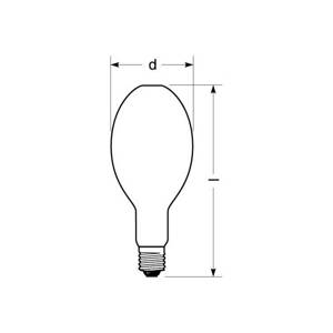 RADIUM Halogénová výbojka E40 1000W HRI-E NSC/F, opálová