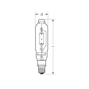 RADIUM Halogenová výbojka E40 1000W HRI-T D číra