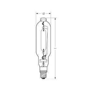 RADIUM Halogénová výbojka E40 2050W HRI-T D číra