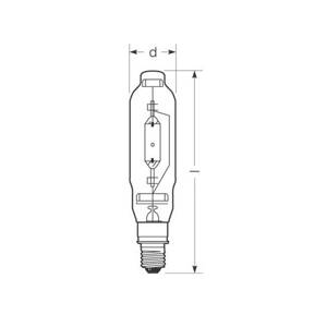 RADIUM Halogénová výbojka E40 1950W HRI-T N číra