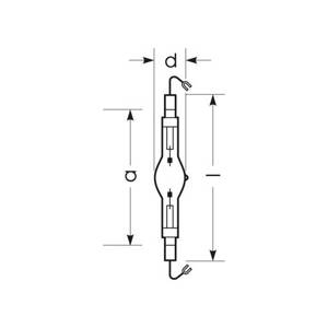 RADIUM Halogénová výbojka K12s 1000W HRI-TS NDL/S