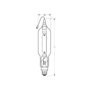 RADIUM Halogénová výbojka E40 2000W HRI-TS D číra