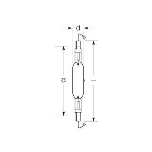 RADIUM Halogénová výbojka K12s 2150W HRI-TS N/L číra