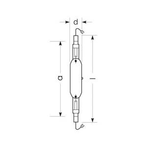 RADIUM Halogénová výbojka K12s 2150W HRI-TS N/XL číra