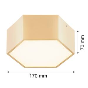 Stropné LED svetlo Libre, zlatá, oceľ, 3 000 K