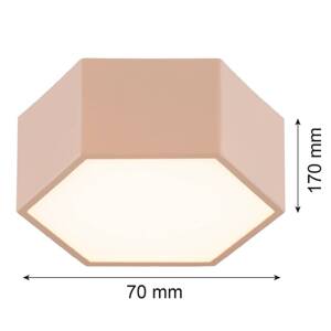 Stropné LED svetlo Libre, broskyňová, oceľ, 3 000 K