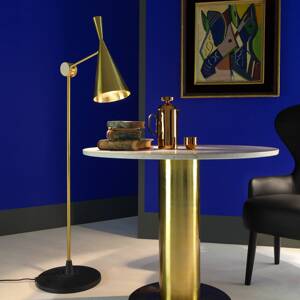 Tom Dixon LED stojacia lampa Beat, mosadzová farba, výška 157 cm