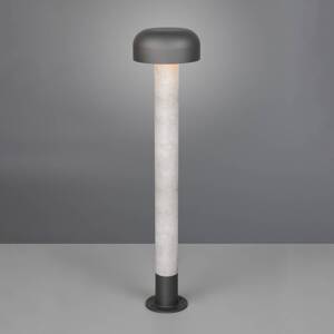 Chodníkové svetlo Fraser, sivá/betónový vzhľad, hliník, IP54, výška 84,5 cm