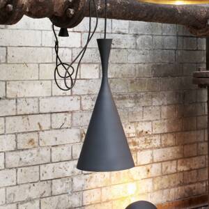 Tom Dixon LED závesné svietidlo Beat Tall, čierne, Ø 19 cm mosadz