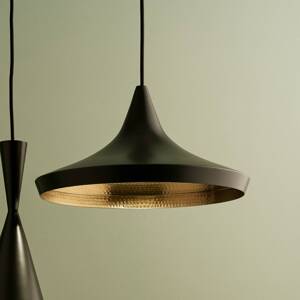 Tom Dixon LED závesné svietidlo Beat Flat, čierne, Ø 56 cm