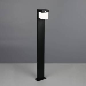 Solárne chodníkové svetlo Colombo, čierne matné, kov, výška 100 cm