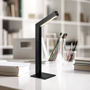 LED stolová lampa Skip, čierna, MDF, výška 37,5 cm