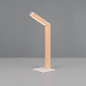LED stolová lampa Skip, MDF, farba dreva, výška 37,5 cm