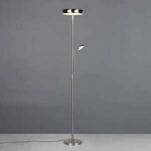 LED stojacia lampa Palermo, nikl matný, diaľkové ovládanie, pamäť