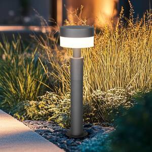 LED podstavcové svietidlo Mackenzie, výška 50 cm, antracitová, liatina
