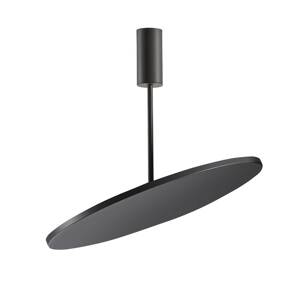 OLEV stropné LED svetlo FLUENTIS čierne Ø 54 cm kov 2.700 K