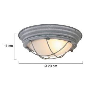Stropné svietidlo Lisanne, sivá, Ø 29 cm, kov, sklo, E27