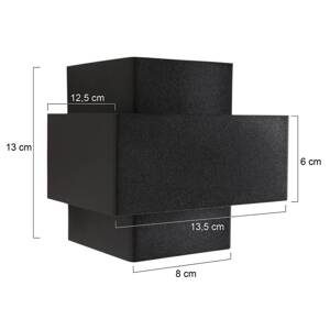 LED nástenné svetlo Muro 3367, čierne, hore/dole, G9, 2 700 K